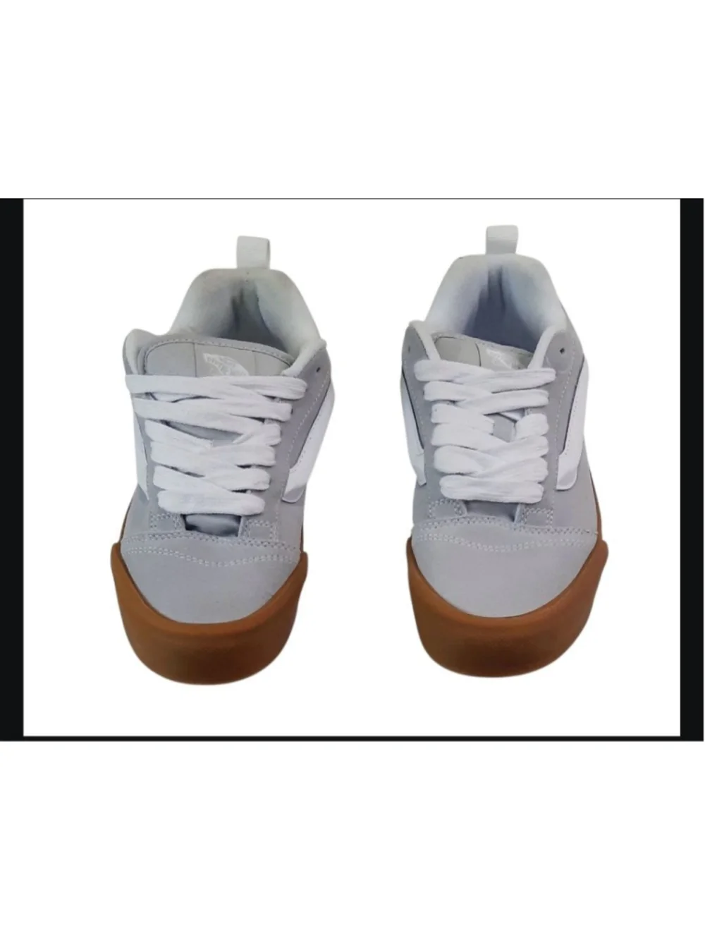 Vans Knu Skool Shoe Lifestyle, Retro Chunky, Suede/Canvas Blanc de blanc white